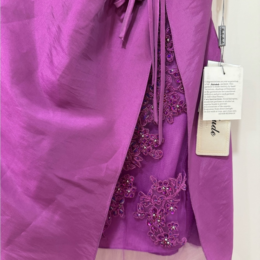 Elegant Purple Mini Dress - Picture 3 of 9